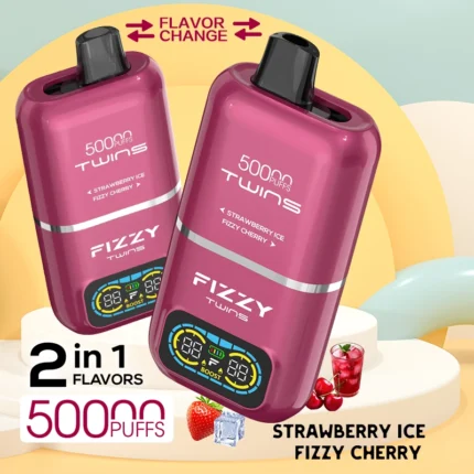 Strawberry Ice & Fizzy Cherry 50000 Puffs Disposable Vape