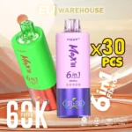 Fizzy Max III 6in1 60K 60000 Puffs Rechargeable Disposable Vape - 30pcs
