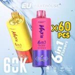 Fizzy Max III 6in1 60K 60000 Puffs Rechargeable Disposable Vape - 60pcs