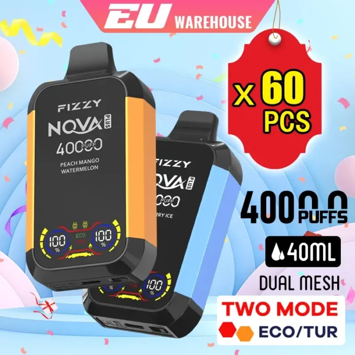 Fizzy Nova Plus 40000 Puffs Disposable Vape- 60pcs - Image 1