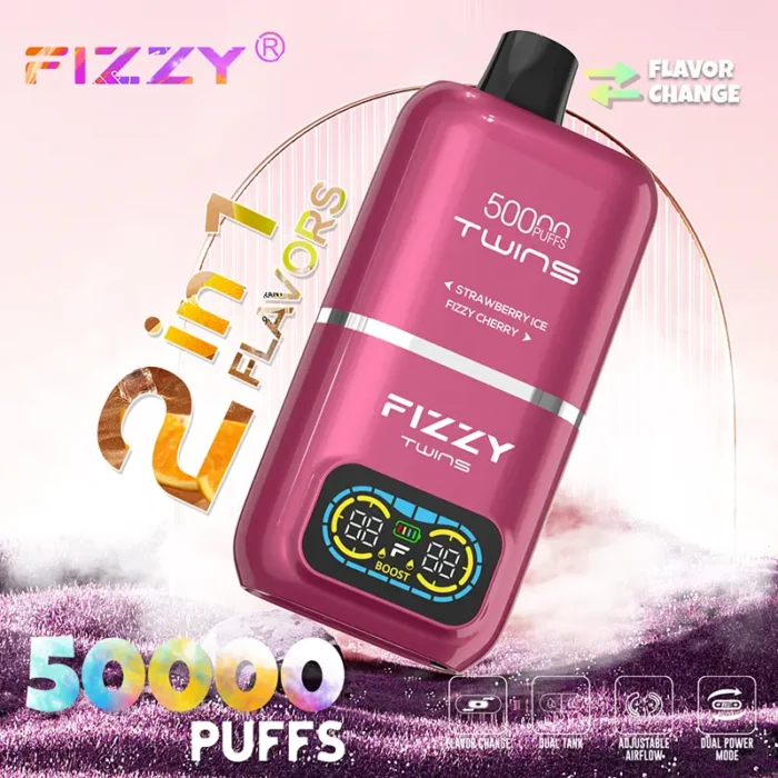 Fizzy Twins Dual Flavor 50000 Puffs - 120db - Image 5