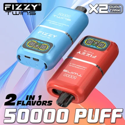 Fizzy Twins Dual Flavor 50000 Puffs Disposable Vape - 10pcs