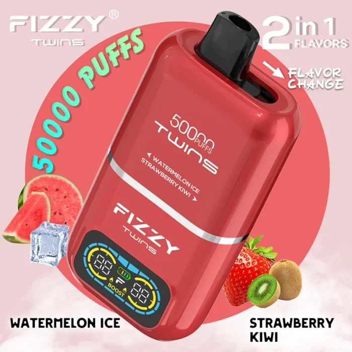 Fizzy Twins Dual Flavor 50000 Puffs - 120db - Image 2