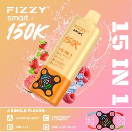 Fizzy 150K Puffs -  15-in-1 Smart Multi-Flavor Rechargeable Disposable Vape - 1