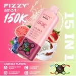 Fizzy 150K Puffs -  15-in-1 Smart Multi-Flavor Rechargeable Disposable Vape 6