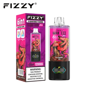 Fizzy Max III Pro 6in1 120000 Vape 01 STRAWBERRY KIWI BLUEBERRY ICE WATERMELON ICE