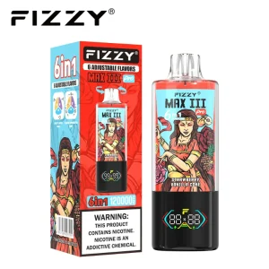 Fizzy Max III Pro 6in1 120000 Vape 04 WATERMELON ICE STRAWBERRY VANILLA COKE MIXED BERRY