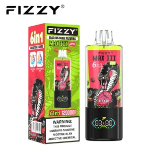 Fizzy Max III Pro 6in1 120000 Vape 06 strawberry dragon fruit RED BULL RASPBERRY WATERMELON