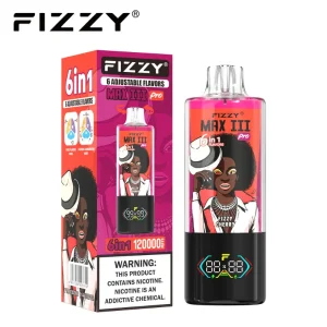 Fizzy Max III Pro 6in1 120000 Vape 07 BLUEBERRY ICE FIZZY CHERRY RASPBERRY LEMON