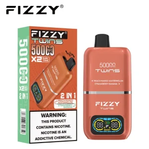 Fizzy Twins 50000 Puffs Vape 07 Peach Mango Watermelon Strawberry Banana