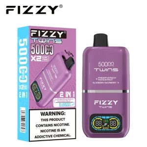 Fizzy Twins 50000 Puffs Vape 09 Pineapple Peach Passion Fruit Blueberry Raspberry