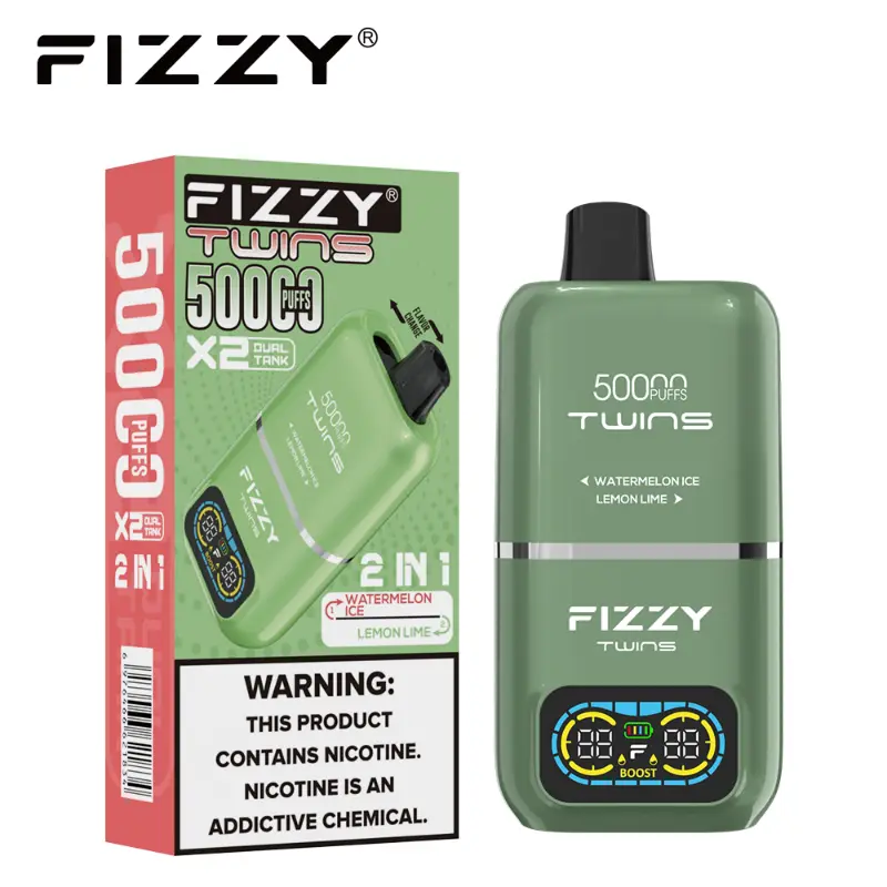 Fizzy Twins 50000 Puffs Vape 11 Watermelon Ice Lemon Lime
