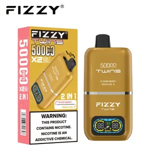 Fizzy Twins 50000 Puffs Vape 12 Mixed Berry Peach Ice
