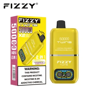 Fizzy Twins 50000 Puffs Vape 13 Red Bull Strawberry Watermelon Bubble Gum