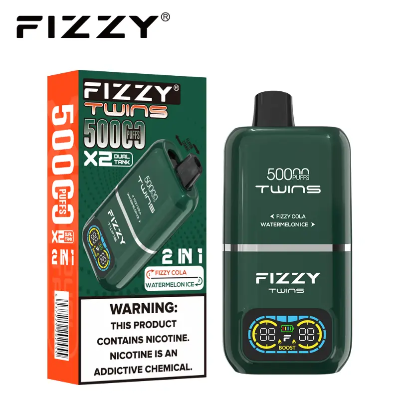 Fizzy Twins 50000 Puffs Vape 15 Fizzy Cola Watermelon Ice
